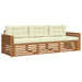 Set de canapele de exterior cu pernă 3 pcs Natural și Crem - WALTI WALTI