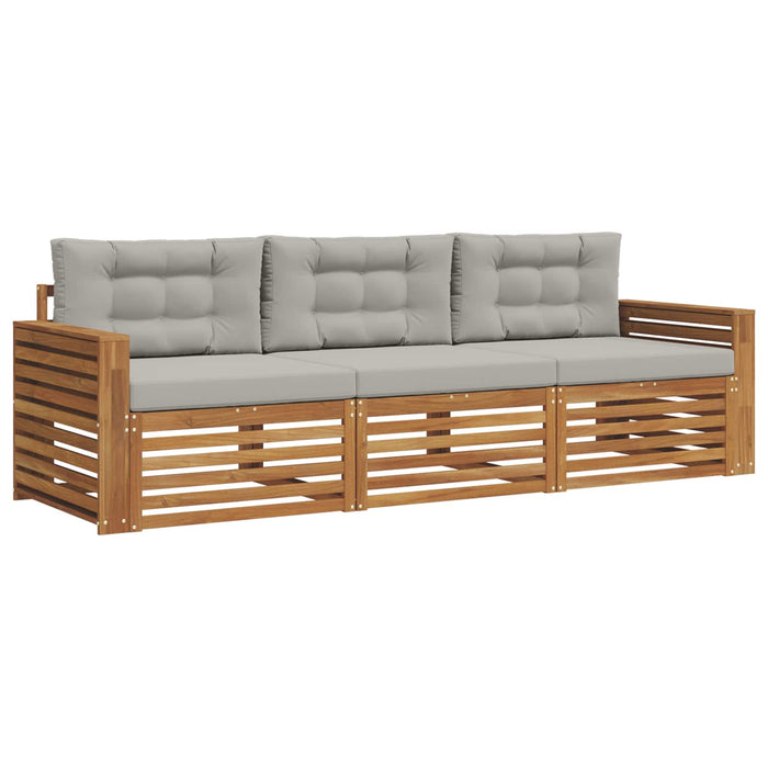 Set de canapele de exterior 3 pcs Gri natural și deschis - WALTI WALTI