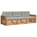 Set de canapele de exterior 3 pcs Gri natural și deschis - WALTI WALTI