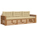 Set de canapele de exterior cu pernă 3 pcs Natural și Bej - WALTI WALTI