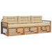 Set de canapele de exterior cu pernă 3 pcs Natural și Bej - WALTI WALTI