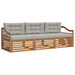 Set de canapele de exterior 3 pcs Gri natural și deschis - WALTI WALTI
