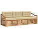Set de canapele de exterior cu pernă 3 pcs Natural și Bej - WALTI WALTI