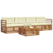 Set de canapele de exterior cu pernă 5 pcs Natural și Crem - WALTI WALTI