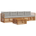 Set de canapele de exterior 5 pcs Gri natural și deschis - WALTI WALTI