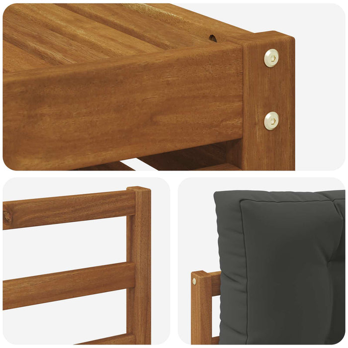 Set de canapele de exterior cu pernă 5 pcs Natural și Antracit WALTI