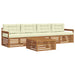 Set de canapele de exterior cu pernă 5 pcs Natural și Crem - WALTI WALTI