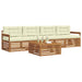 Set de canapele de exterior cu pernă 5 pcs Natural și Crem - WALTI WALTI