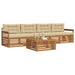 Set de canapele de exterior cu pernă 5 pcs Natural și Bej - WALTI WALTI