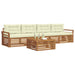 Set de canapele de exterior cu pernă 5 pcs Natural și Crem - WALTI WALTI