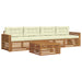 Set de canapele de exterior cu pernă 5 pcs Natural și Crem - WALTI WALTI