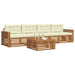 Set de canapele de exterior cu pernă 5 pcs Natural și Crem - WALTI WALTI