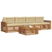 Set de canapele de exterior cu pernă 5 pcs Natural și Bej - WALTI WALTI