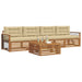 Set de canapele de exterior cu pernă 5 pcs Natural și Bej - WALTI WALTI