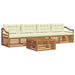Set de canapele de exterior cu pernă 5 pcs Natural și Crem - WALTI WALTI