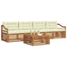 Set de canapele de exterior cu pernă 5 pcs Natural și Crem - WALTI WALTI