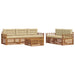 Set de canapele de exterior cu pernă 6 pcs Natural și Bej - WALTI WALTI