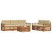 Set de canapele de exterior cu pernă 6 pcs Natural și Bej - WALTI WALTI