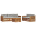 Set de canapele de exterior 6 pcs Gri natural și deschis - WALTI WALTI
