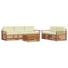 Set de canapele de exterior cu pernă 6 pcs Natural și Crem - WALTI WALTI