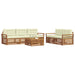 Set de canapele de exterior cu pernă 6 pcs Natural și Crem - WALTI WALTI
