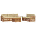Set de canapele de exterior cu pernă 6 pcs Natural și Bej - WALTI WALTI