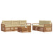 Set de canapele de exterior cu pernă 6 pcs Natural și Bej - WALTI WALTI