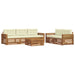Set de canapele de exterior cu pernă 6 pcs Natural și Crem - WALTI WALTI