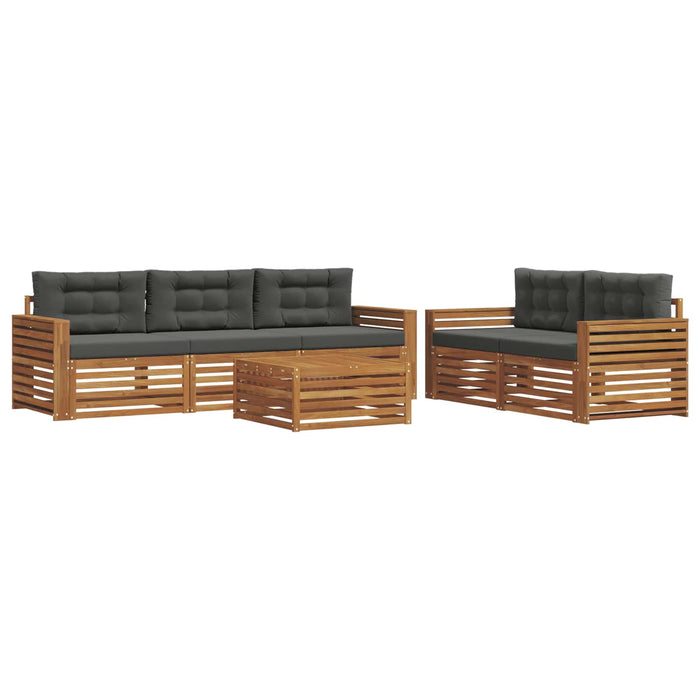 Set de canapele de exterior cu pernă 6 pcs Natural și Antracit WALTI