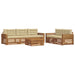 Set de canapele de exterior cu pernă 6 pcs Natural și Bej - WALTI WALTI