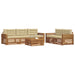 Set de canapele de exterior cu pernă 6 pcs Natural și Bej - WALTI WALTI