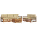 Set de canapele de exterior cu pernă 6 pcs Natural și Bej - WALTI WALTI