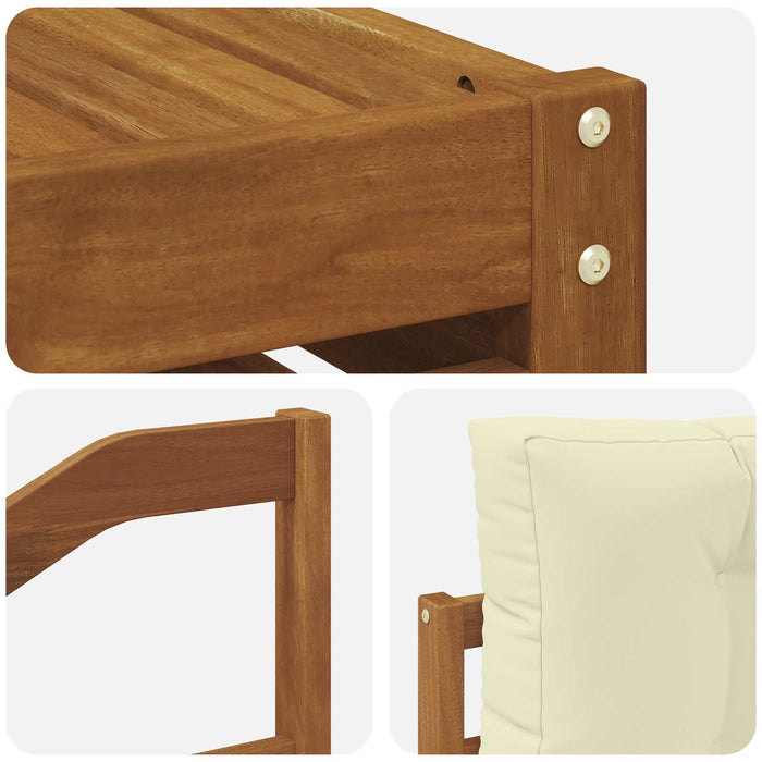 Set de canapele de exterior cu pernă 6 pcs Natural și Crem - WALTI WALTI