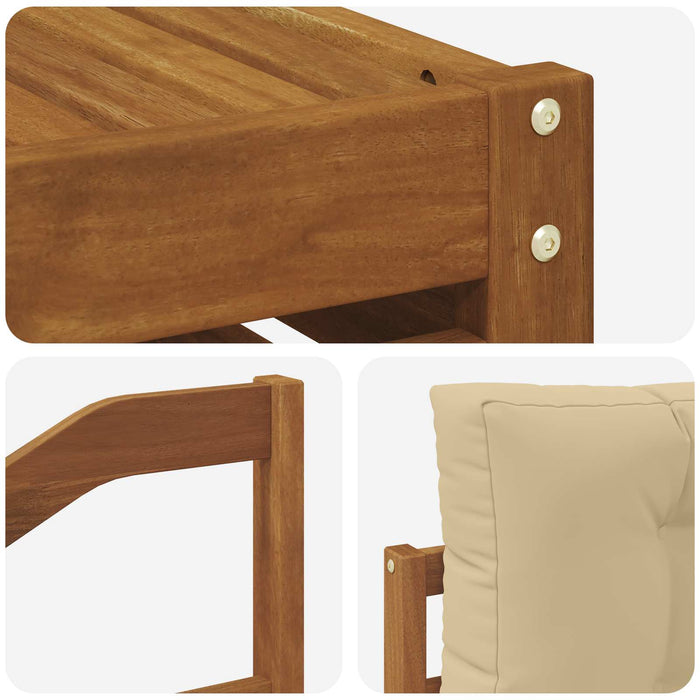 Set de canapele de exterior cu pernă 6 pcs Natural și Bej - WALTI WALTI
