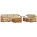 Set de canapele de exterior cu pernă 6 pcs Natural și Bej - WALTI WALTI