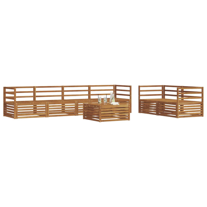 Set de canapele de exterior 7 pcs natural Lemn Solid de Acacia WALTI