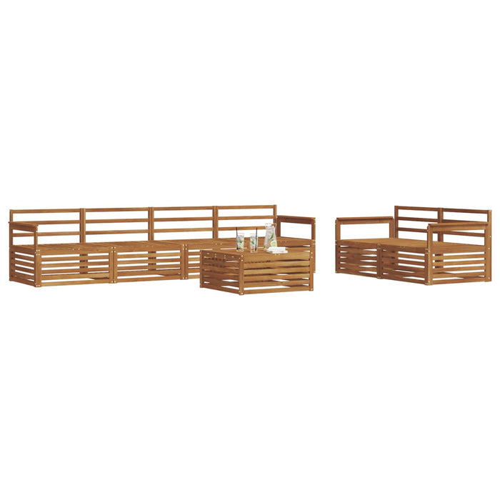 Set de canapele de exterior 7 pcs natural Lemn Solid de Acacia WALTI