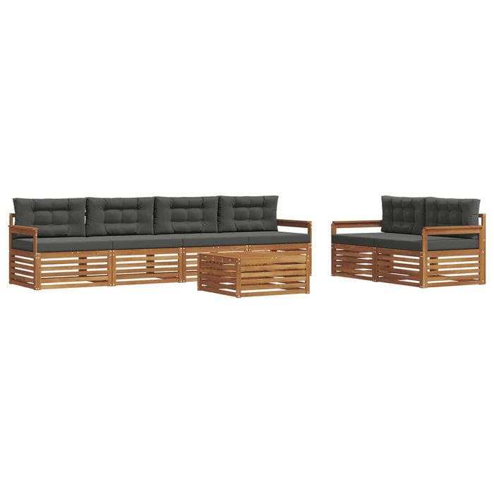 Set de canapele de exterior cu pernă 7 pcs Natural și Antracit WALTI