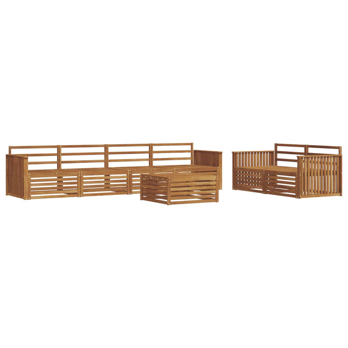 Set de canapele de exterior 7 pcs natural Lemn Solid de Acacia WALTI