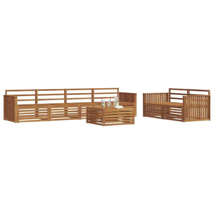 Set de canapele de exterior 7 pcs natural Lemn Solid de Acacia WALTI