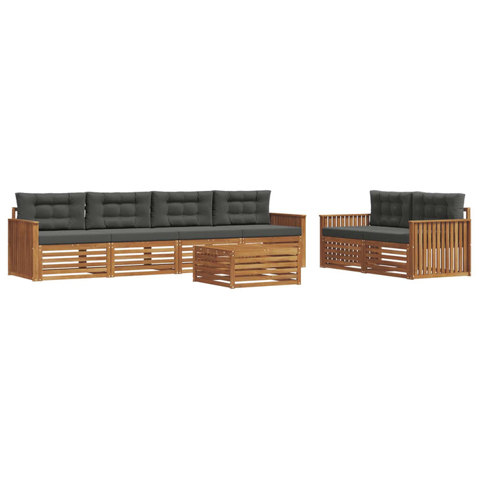 Set de canapele de exterior cu pernă 7 pcs Natural și Antracit WALTI