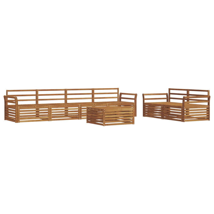 Set de canapele de exterior 7 pcs natural Lemn Solid de Acacia WALTI
