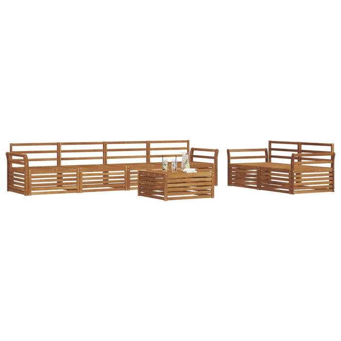 Set de canapele de exterior 7 pcs natural Lemn Solid de Acacia WALTI