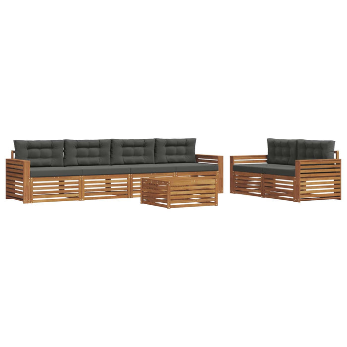 Set de canapele de exterior cu pernă 7 pcs Natural și Antracit WALTI