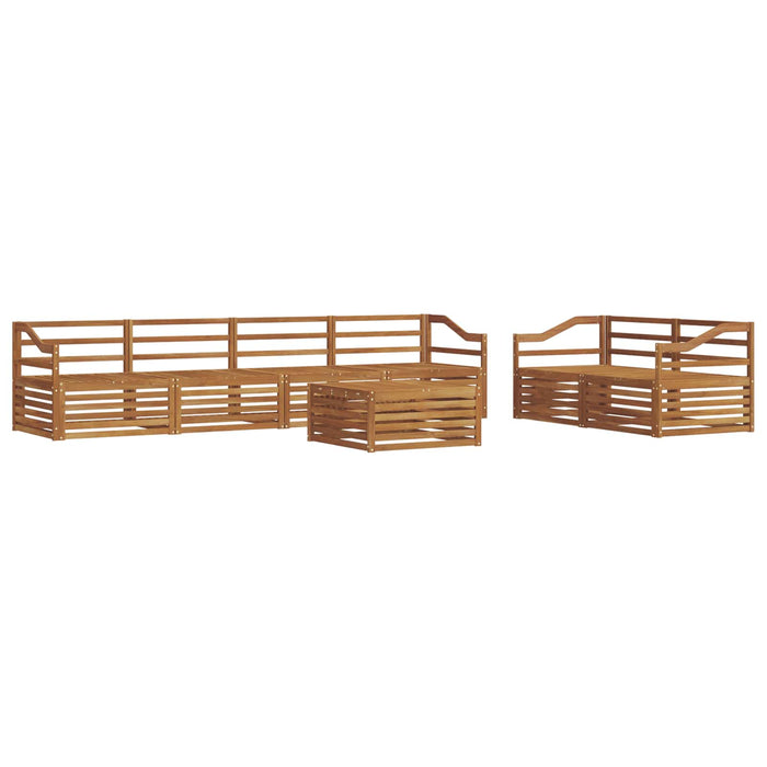 Set de canapele de exterior 7 pcs natural Lemn Solid de Acacia WALTI