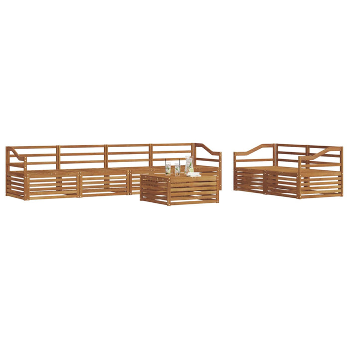 Set de canapele de exterior 7 pcs natural Lemn Solid de Acacia WALTI