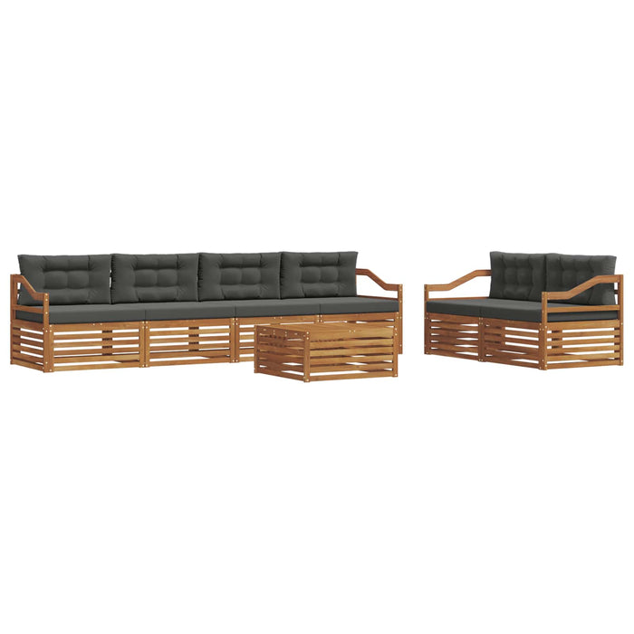 Set de canapele de exterior cu pernă 7 pcs Natural și Antracit WALTI