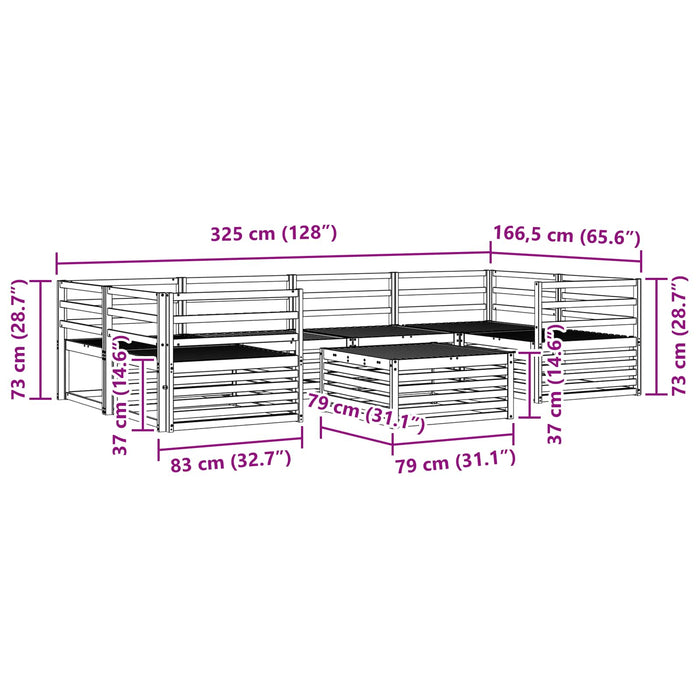 Set de canapele de exterior 7 pcs natural - WALTI WALTI