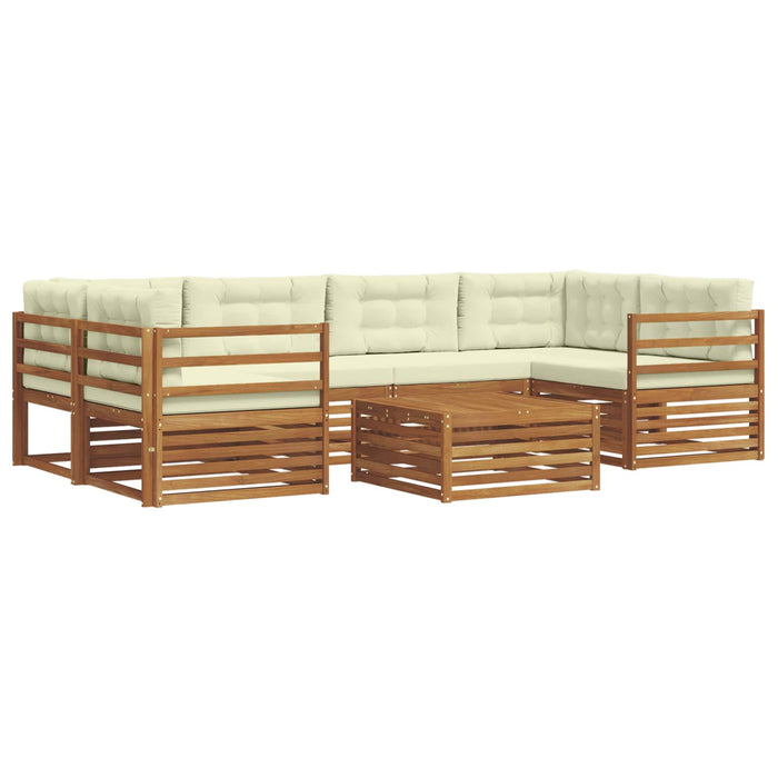 Set de canapele de exterior cu pernă 8 pcs Natural și Crem - WALTI WALTI