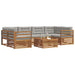 Set de canapele de exterior 21 pcs Gri natural și deschis - WALTI WALTI